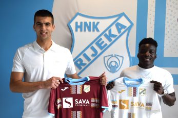 Nediljko Labrović i Prince Ampem/Foto HNK Rijeka