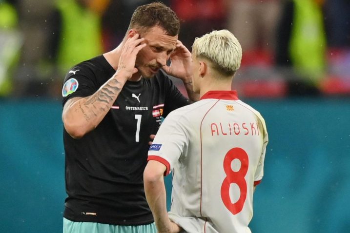 Marko Arnautović i Ezgjan Alioski/Foto REUTERS