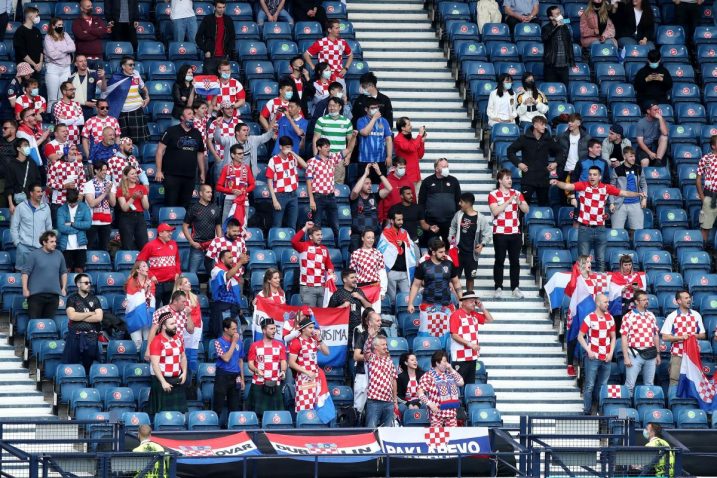 Hrvatski navijači u Glasgowu/Foto PIXSELL