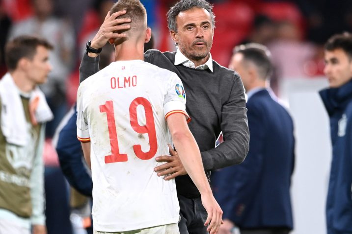 Luis Enrique i Dani Olmo/Foto REUTERS