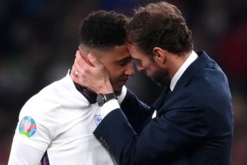 Jadon Sancho i Gareth Southgate/Foto REUTERS