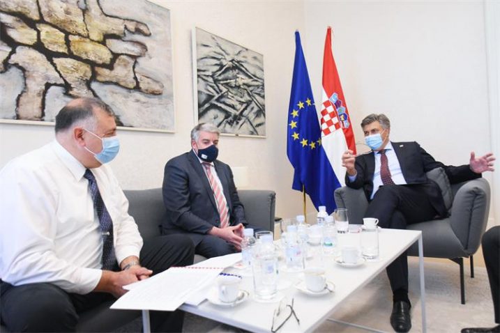 Tonči Tadić i David Smith na sastanku s premijerom Andrejom Plenkovićem