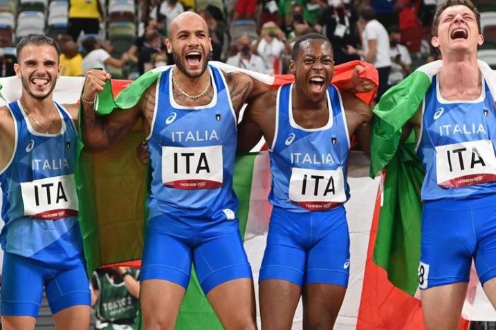 Lorenzo Patta, Marcell Jacobs, Eseosa Desalu i Filippo Tortu/Foto: REUTERS