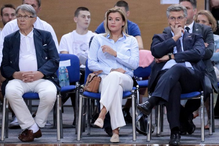 Miroslav Ćiro Blažević, Nikolina Brnjac i Andrej Plenković/Foto PIXSELL