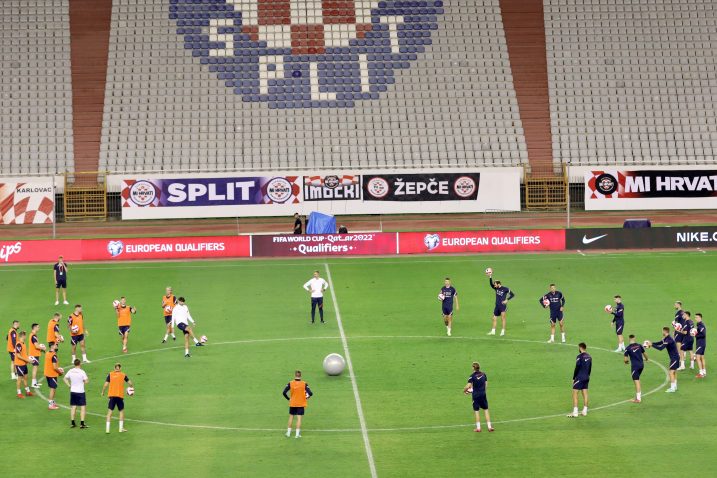 Posljednji trening hrvatskih reprezentativaca na Poljudu/Foto PIXSELL