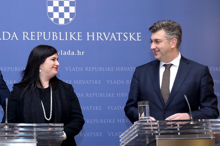 Gabrijela Žalac i Andrej Plenković / Foto Patrik Macek/PIXSELL