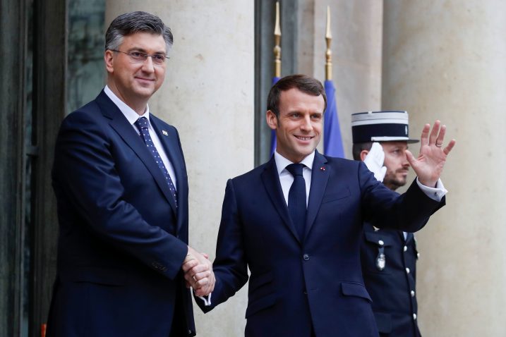 Andrej Plenković i Emmanuel Macron / Foto Reuters
