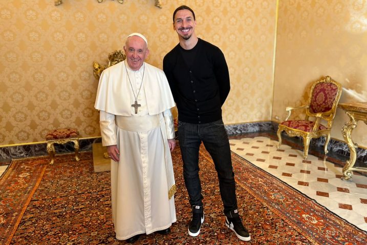 Papa Franjo i Zlatan Ibrahimović/Foto Facebook