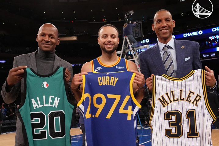 Ray Allen, Stephen Curry i Reggie Miller/Foto Facebook Golden State