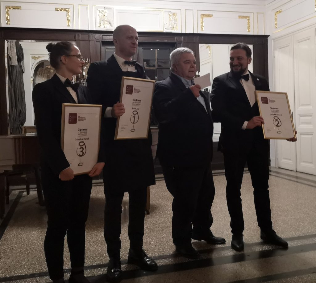  Troje najboljih hrvatskih sommeliera - Monika Neral, Ivan Jug i Josip Orišković / Foto A. KUĆEL-ILIĆ 