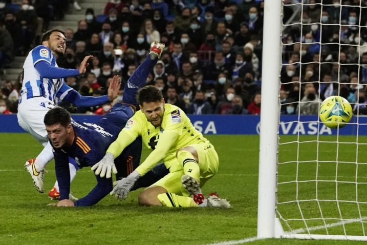 Luka Jović pogađa drugi gol Reala/Foto REUTERS