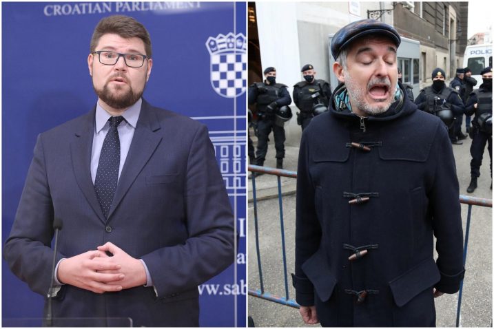 Peđa Grbin i Nino Raspudić / Foto Patrik Macek/PIXSELL, Sanjin Strukic/PIXSELL