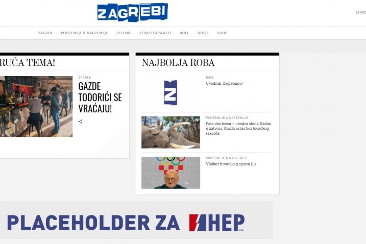 Foto Screenshot Zagrebi.hr