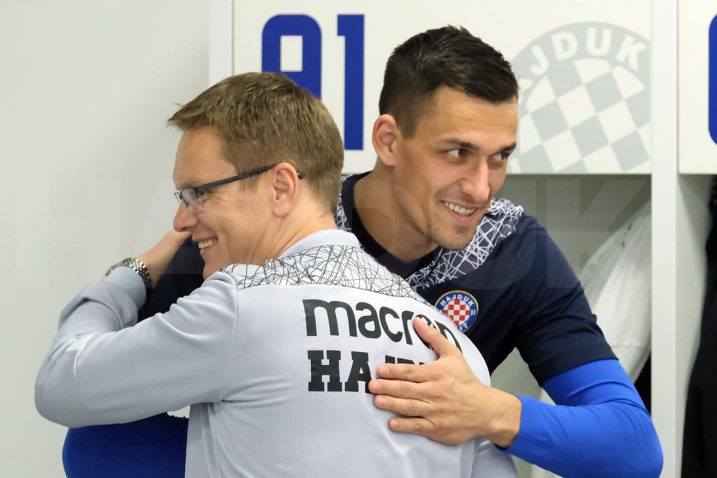 Valdas Dambrauskas i Lovre Kalinić/Foto Facebook HNK Hajduk