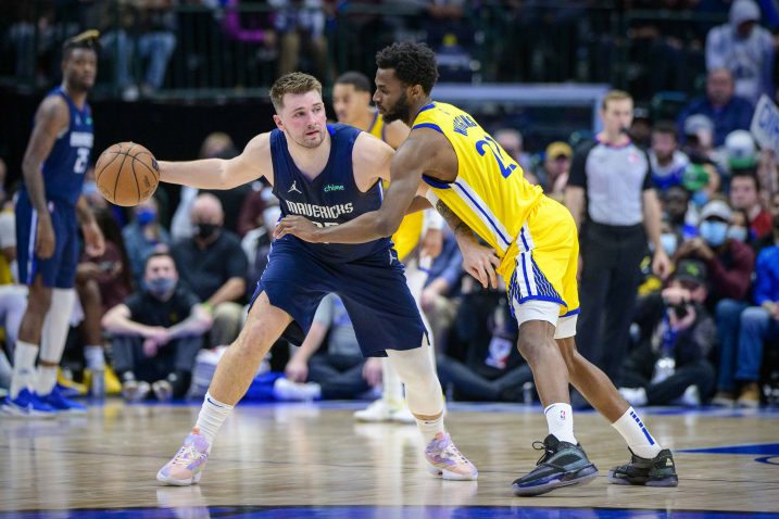 Luka Dončić i Andrew Wiggins/Foto REUTERS