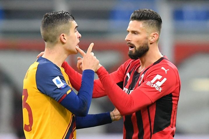 Olivier Giroud i Gianluca Mancini/Foto REUTERS