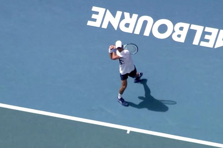 Novak Đoković snimljen s drona/Foto REUTERS