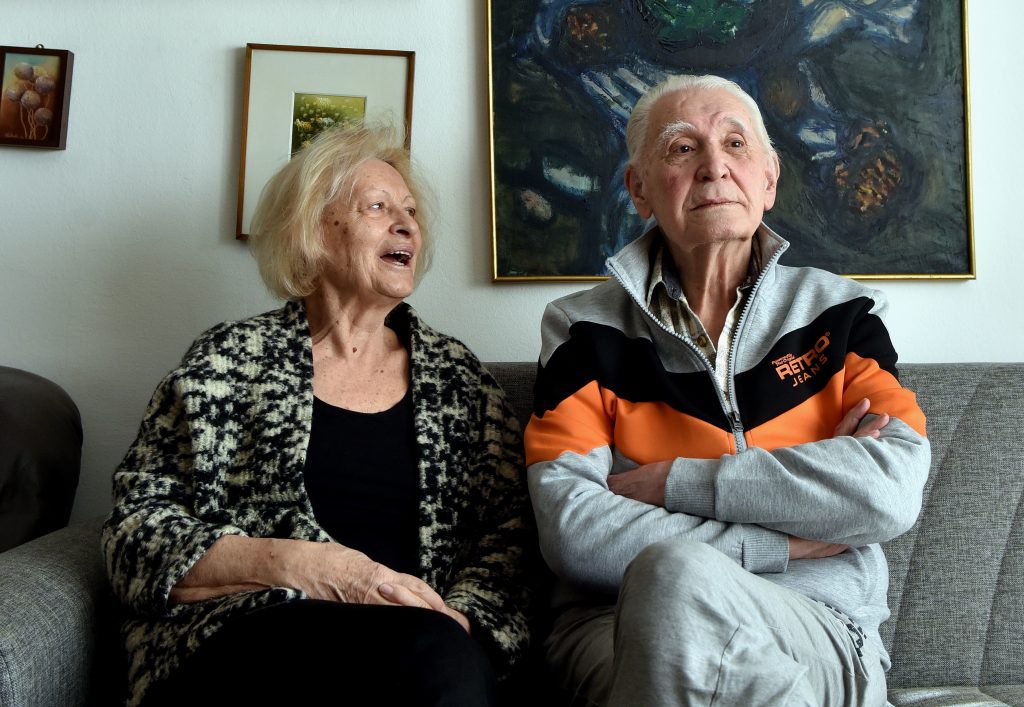 Ljubo Jelčić i supruga Valerija u braku su 56 godina / Snimio Davor KOVAČEVIĆ