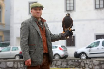 Viktor Šegrt i jastreb Mark / Foto KRISTINA STEDUL FABAC/PIXSELL