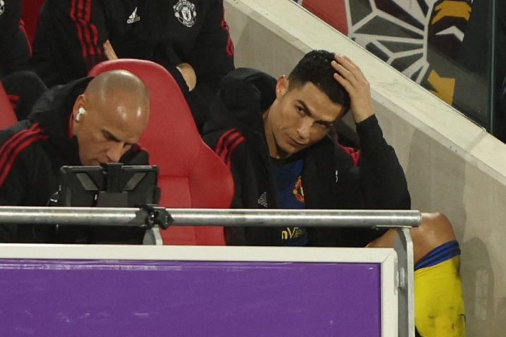 Cristiano Ronaldo nije djelovao najsretnije kada je izašao iz igre u 71. minuti/Foto REUTERS
