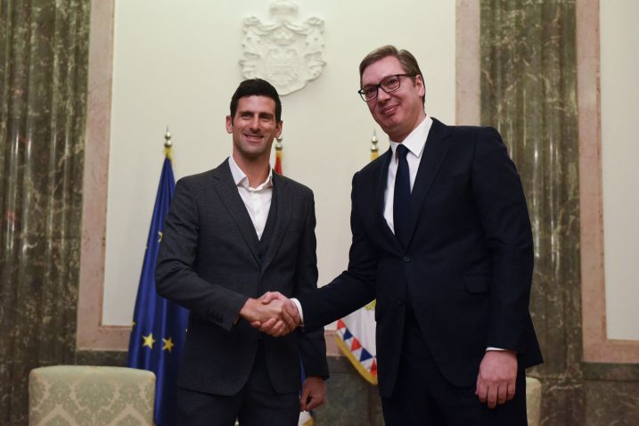 Novak Đoković i Aleksandar Vučić/Foto REUTERS