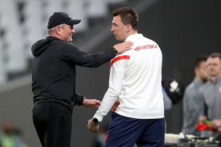 Matjaž Kek i Mario Mandžukić/Foto PIXSELL