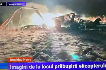 Snimka pada rumunjskog helikoptera / Foto Screenshot Facebook Aeronews