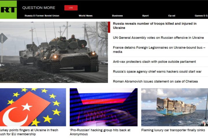 Foto Screenshot Russia Today