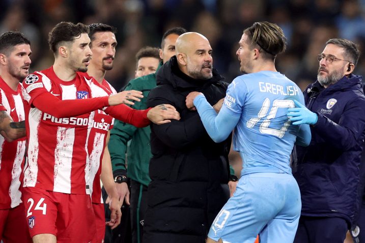 Šime Vrsaljko, Pep Guardiola i Jack Grealish/Foto REUTERS