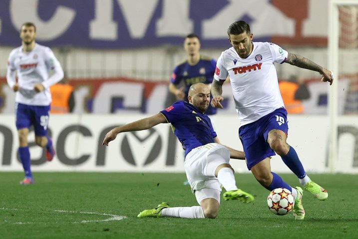 KLJUČNI SUDAR - Josip Mišić i Marko Livaja/Foto PIXSELL