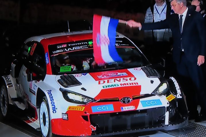 Andrej Plenković označio start Kallea Rovanperija/Foto M. KRPAN