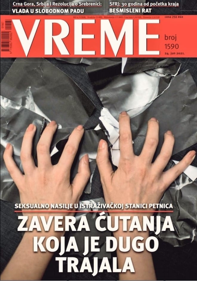 Jedna od naslovnica tjednika »Vreme« / Foto Vreme