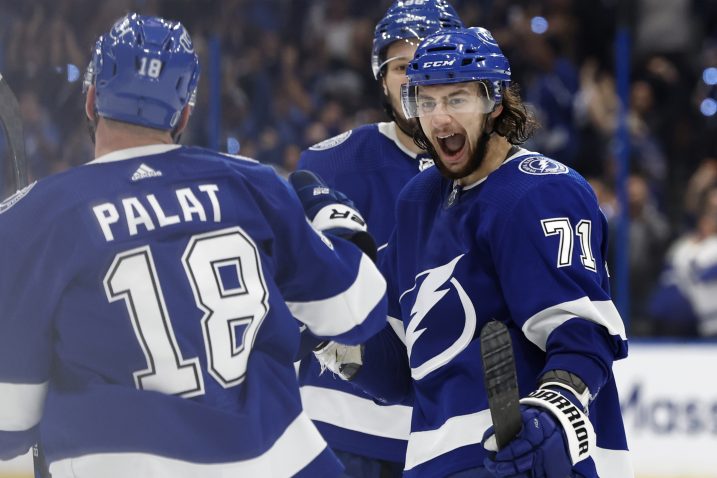 Ondrej Palat i Anthony Cirelli/Foto REUTERS