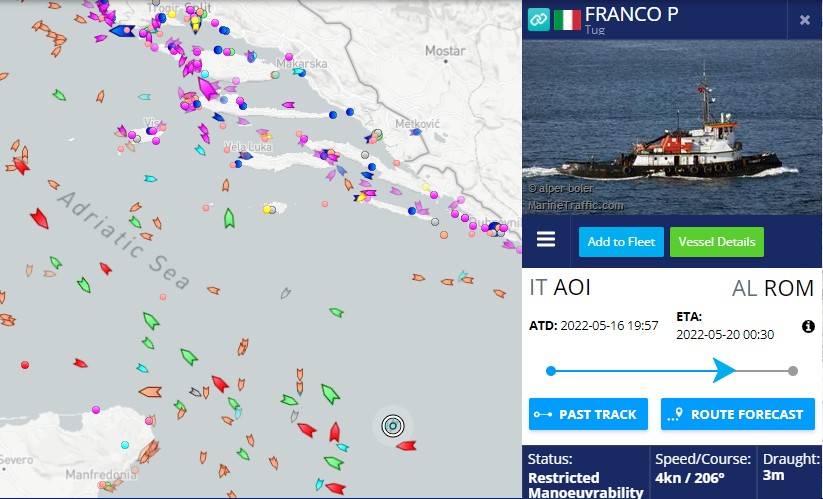 Foto Screenshot Marine Traffic