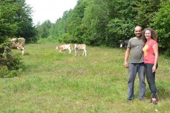 David i Kristina uz dio svojih kravica i teladi / Foto MARINKO KRMPOTIĆ