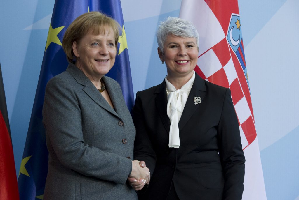 Premijerke - Angela Merkel i Jadranka Kosor / REUTERS