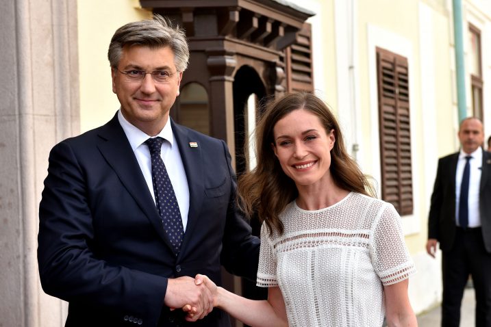 Andrej Plenković I Sanna Marin / Foto Davor Kovačević