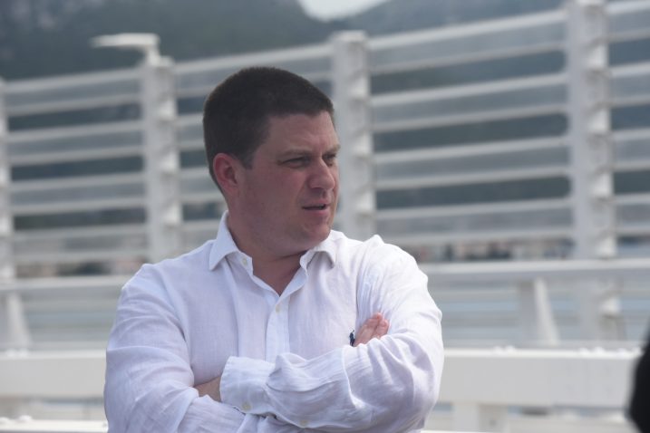 Oleg Butković na Pelješkom mostu / Foto Sergej Drechsler