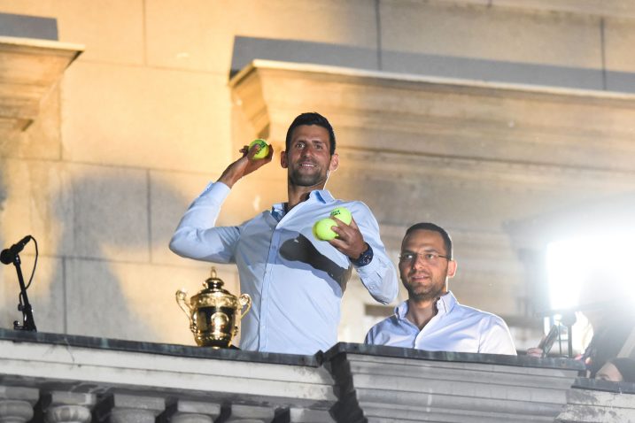 Novak Đoković na dočeku/Foto REUTERS