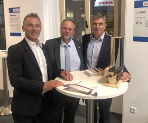 Hrvoje Tomac, Roland Fischer i Franjo Mihelčić na sajmu Fensterbau Frontale 2022. / Foto M. Krmpotić