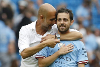 Pep Guardiola i Bernardo Silva/Foto REUTERS