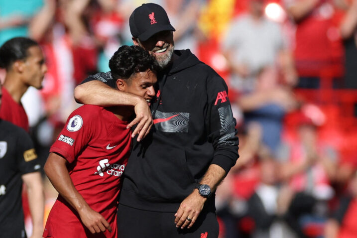 Fabio Carvalho i Jurgen Klopp nisu imali milosti/Foto REUTERS