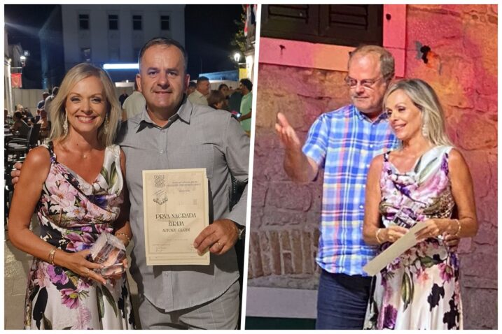 Karin Kuljanić s direktorom festivala Želimirom Škarponom te predsjednikom žirija Joškom Banovom