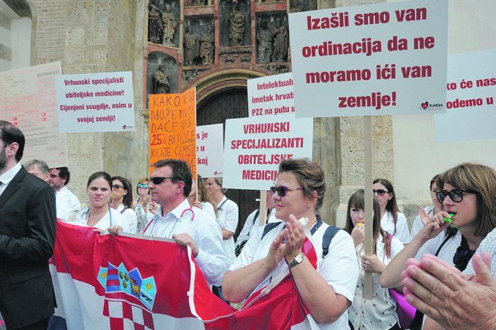 Jedan od prosvjeda liječnika u Zagrebu / NL arhiva