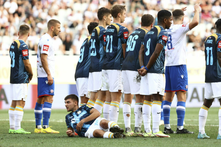 NOGOMET BEZ NAPADA - Rijekin živi zid na Poljudu nije izdržao/Foto PIXSELL