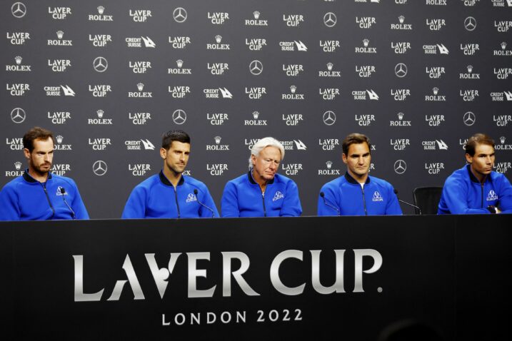 Andy Murray, Novak Đokovic, Bjorn Borg, Roger Federer i Rafael Nadal/Foto REUTERS