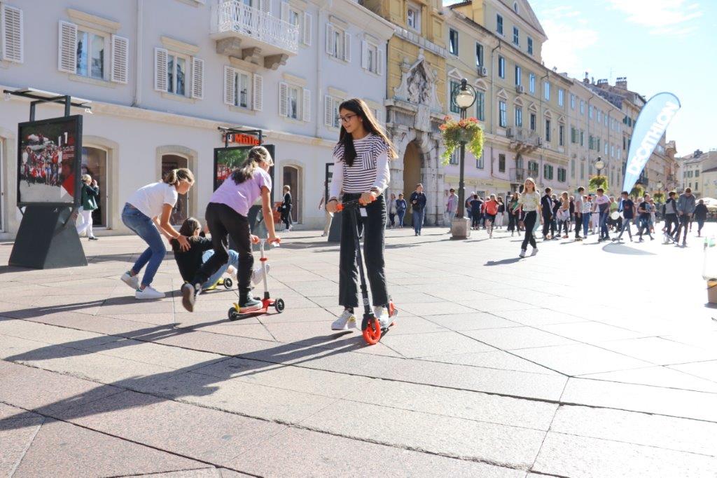 Eko utrka romobila i skateboarda na Korzu, dan mobilnosti / Foto Grad Rijeka