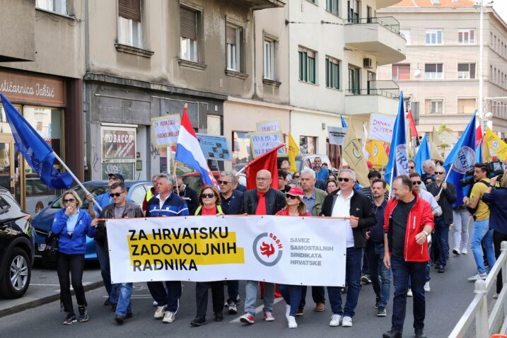 S prvomajskog prosvjeda SSSH / Foto Emica Elvedji/PIXSELL