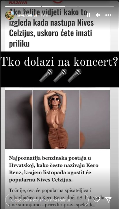 Foto: Nives Celzijus, Instagram