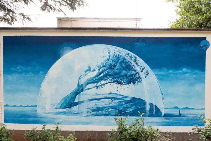 Ovaj je mural projekcija vizije budućnosti planeta - Vladimir Tomić Mosk / Foto Europski klimatski pakt